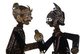 China: Detail of two male shadow puppets, Sichuan Province, 20th century